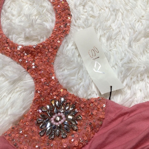 NWT SKY Halter Y2K Stones Ruched Embellished Sequins Girly Sexy Date Romantic M - Picture 3 of 9